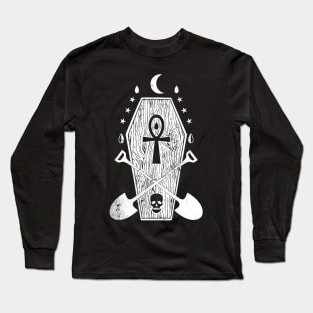 Grave Digger Creepy Punk Gothic Musician Long Sleeve T-Shirt